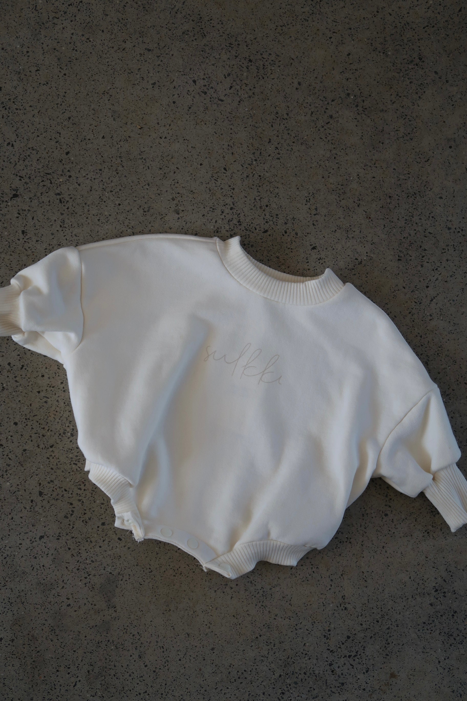 MINI SWEATSHIRT ROMPER - MILK