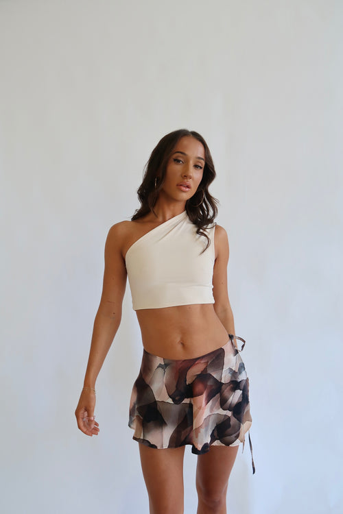 ONE SHOULDER CROP - SOY