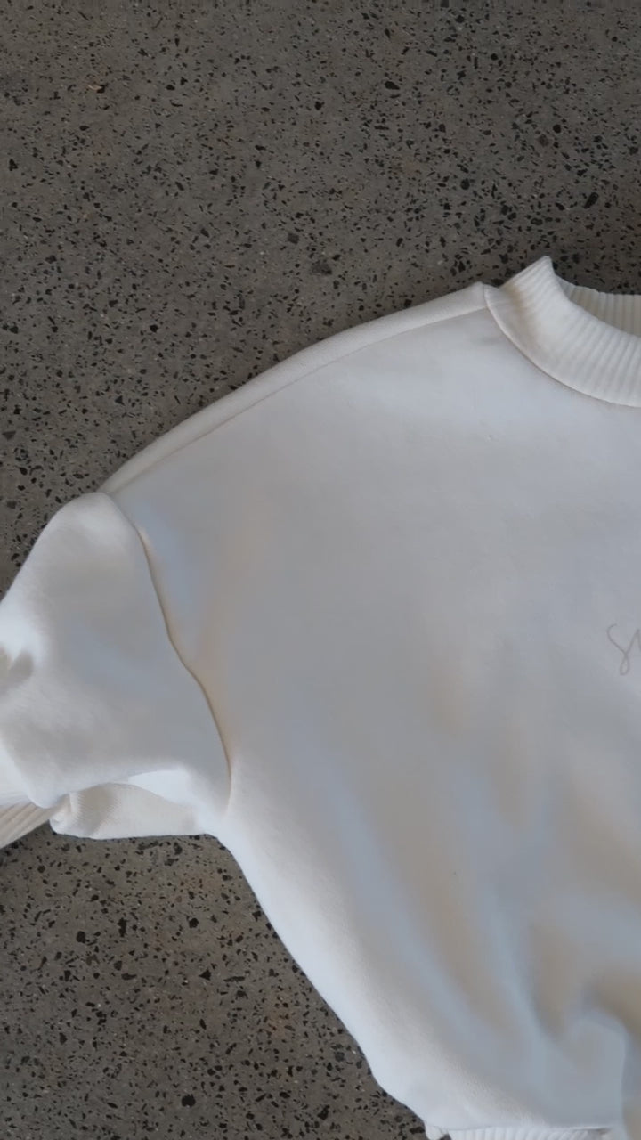 MINI SWEATSHIRT ROMPER - MILK